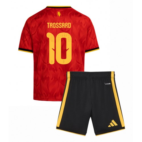 Belgia Leandro Trossard #10 Kotipaita Lapsille MM-kisat 2026 Lyhythihainen (+ Lyhyet housut)